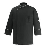 CHEFJACKET BLACK CESARE MICROFIBER 100% - Mabrook Hotel Supplies
